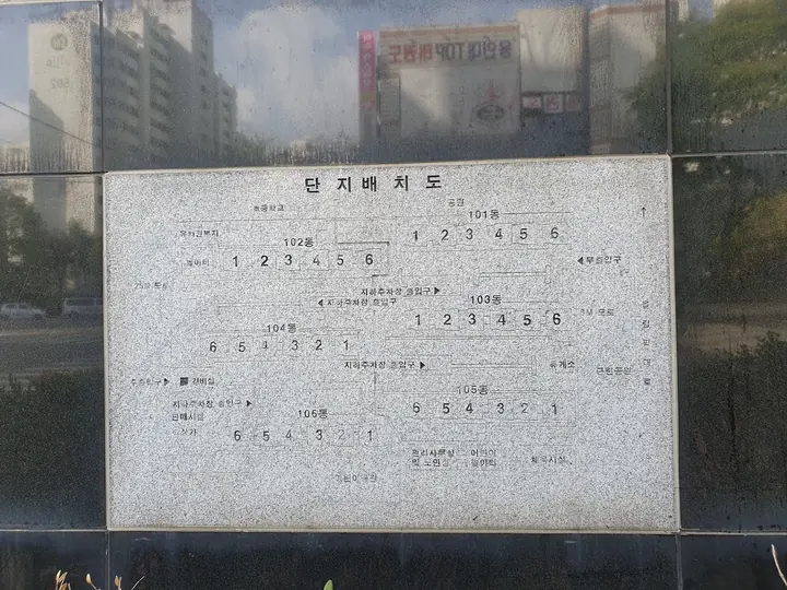 문주 벽의 단지 배치도