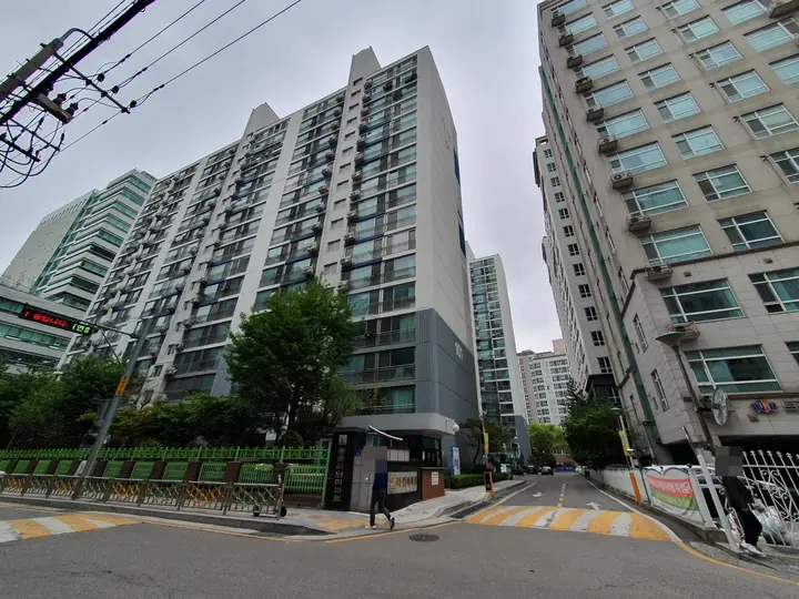 길가에서 본 단지 동