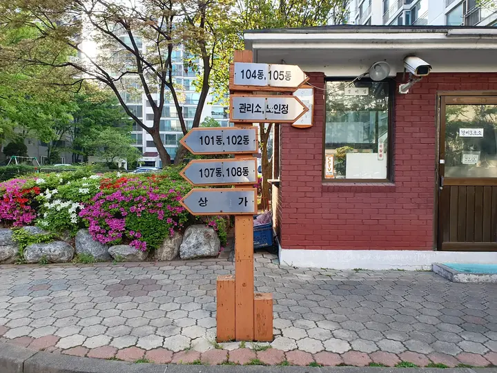 동 방향 이정표