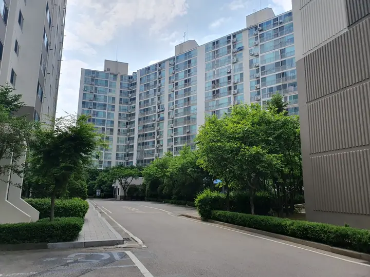 안길 끝에서 본 동 전경